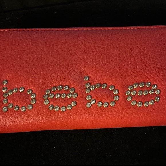 Bebe Jetta Clutch Wallet-Red 7 1/2” L x 4” H - Picture 2 of 5